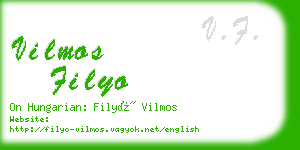 vilmos filyo business card